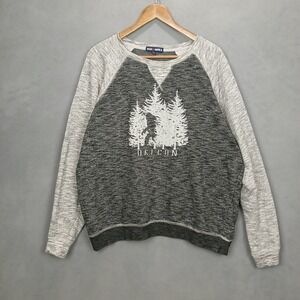 Basix Of America Sweater Womens XL Gray Graphic Oricon Ribbed Tight Knit Winter‎